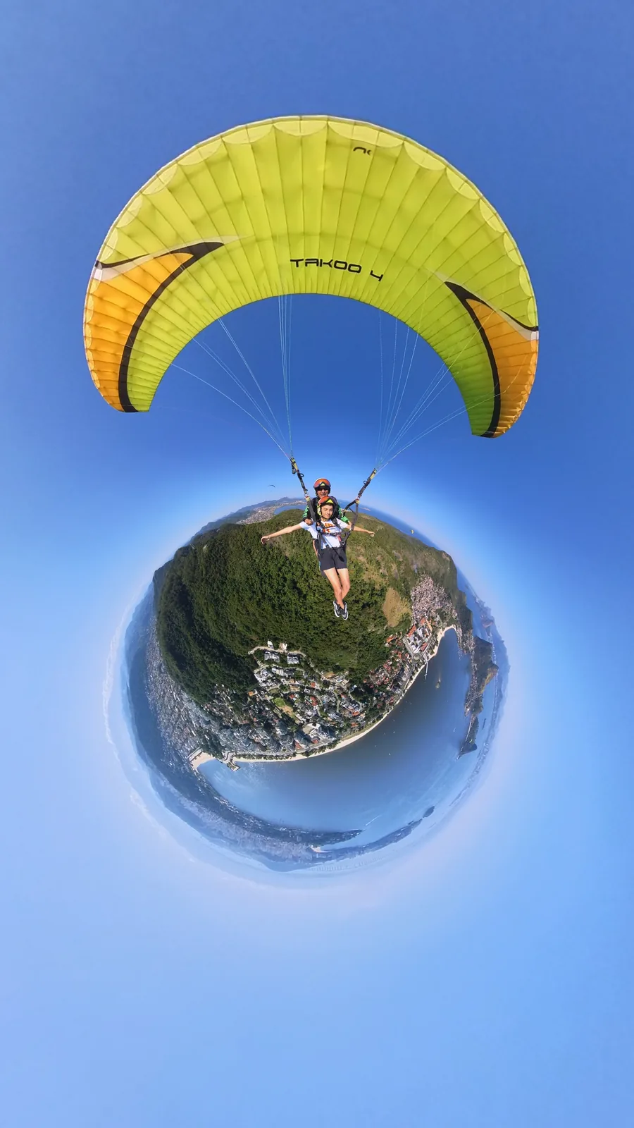 Condições de céu e vento na rampa de voo de Niterói